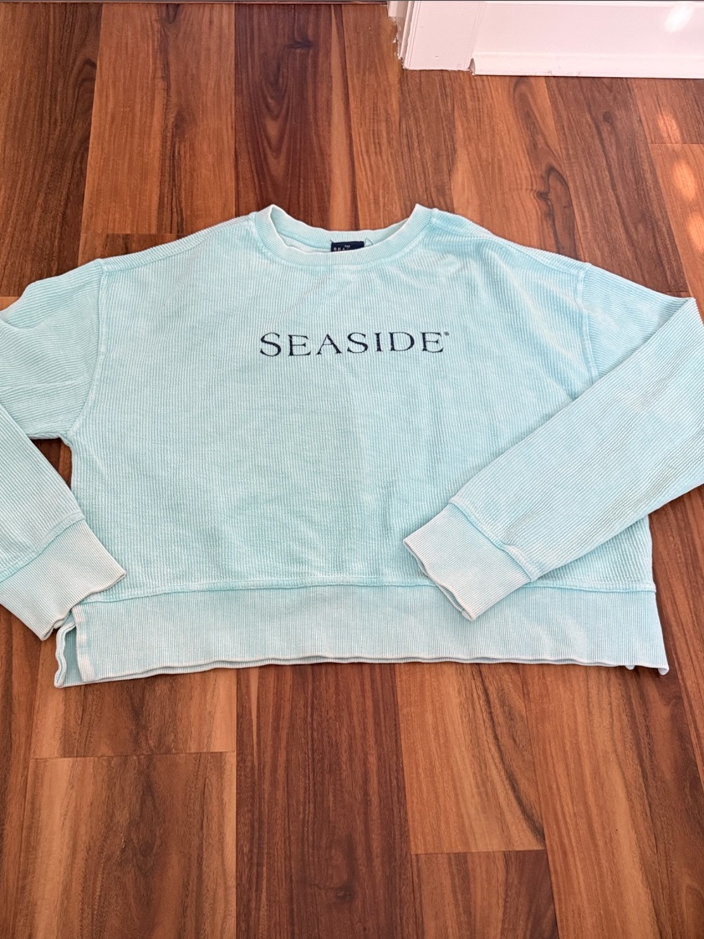 Seaside Women's Light Aqua Pullover Sweater